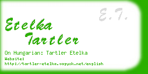 etelka tartler business card